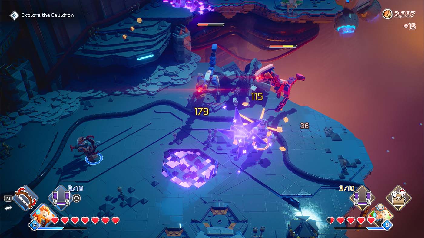 Cooperative combat in LEGO Horizon Adventures